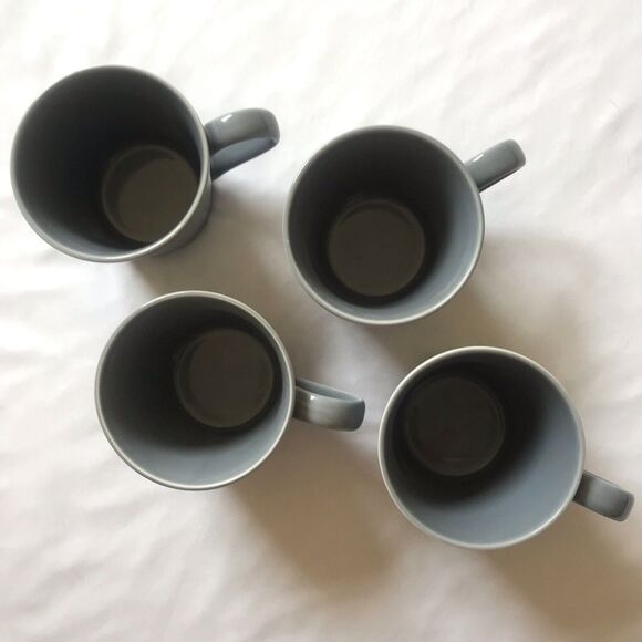 Royal Doulton Gordon Ramsay 4 Pc Set Coffee Cups Mugs Maze Gray 3 5/8” *No Chips - Picture 2 of 6